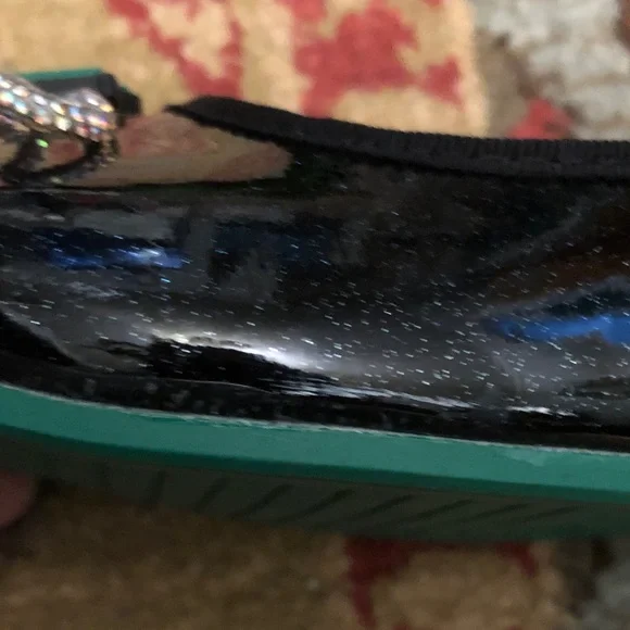 WICKED Elphaba-inspired Children’s Sparkly Black Flats with Sparkly Bow Accent - Picture 8 of 11